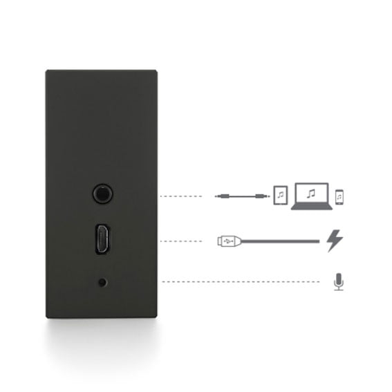 Conexão P2, USB e Microfone para o atendimento telefônico.