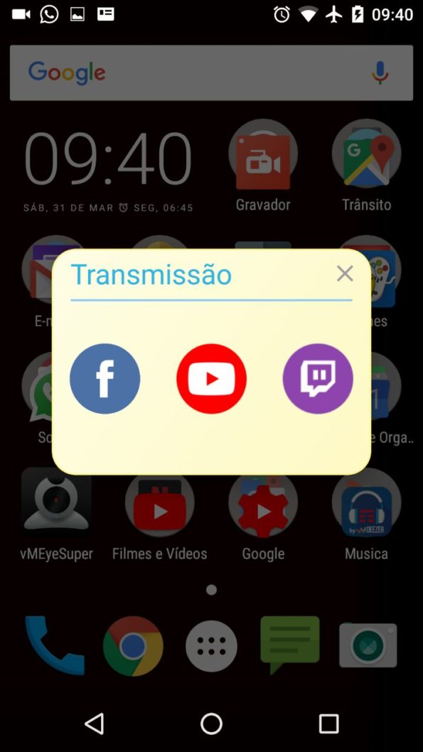 É possível fazer Lives no Facebook, YouTube e Twitch.