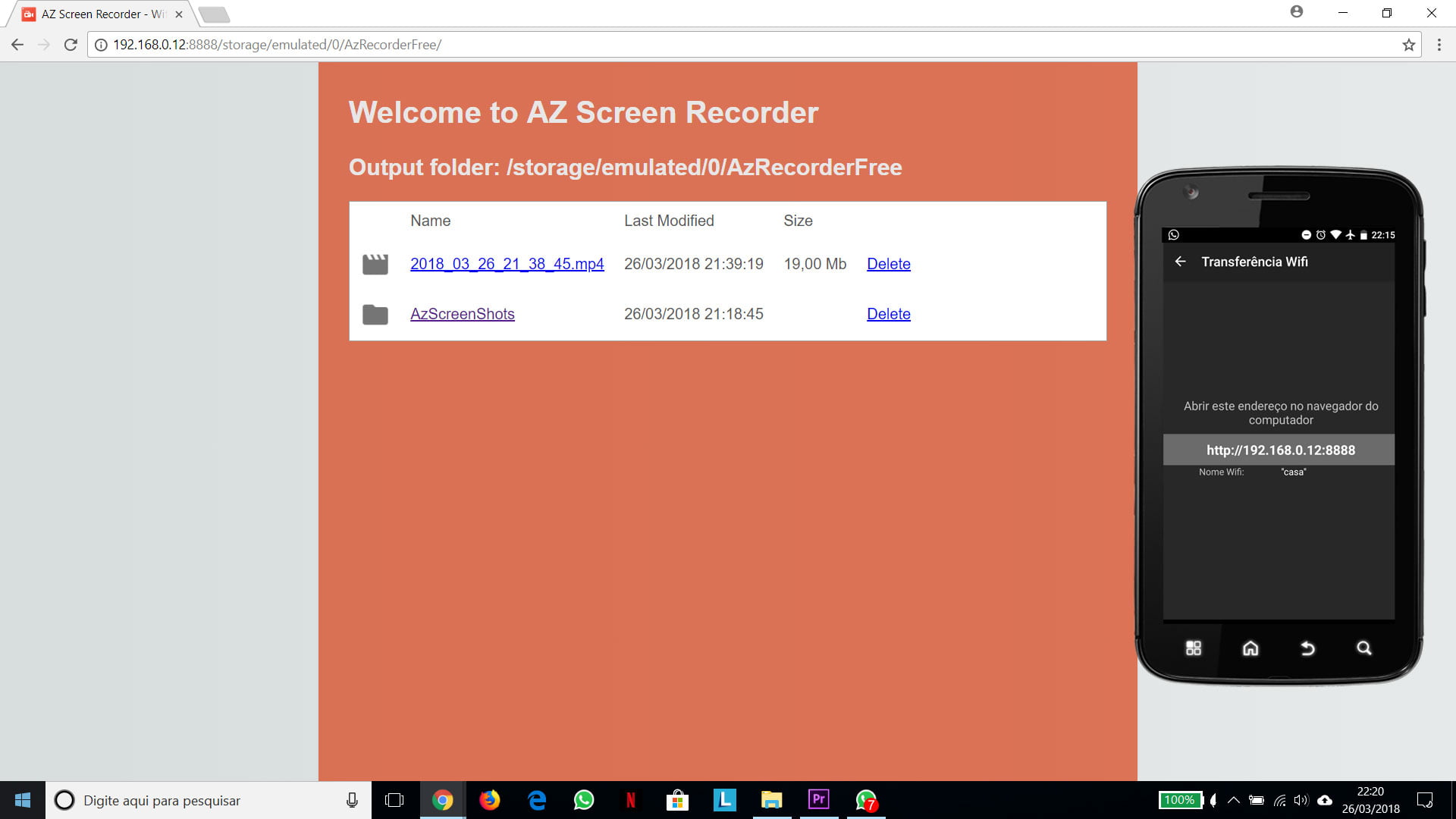 Abra o número de IP que aparecer no navegador do seu computador.