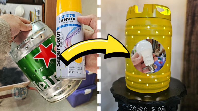 Transformando Materiais em Arte: Luminária Inteligente Feita com Barril de Cerveja