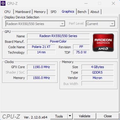 CPU-Z aba Grafics