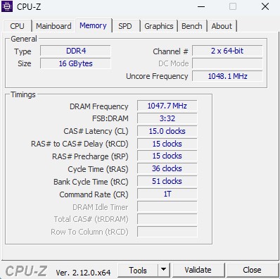 CPU-Z aba Memory