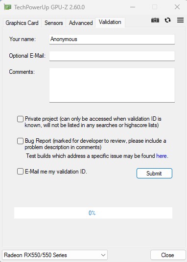GPU-Z aba Validation