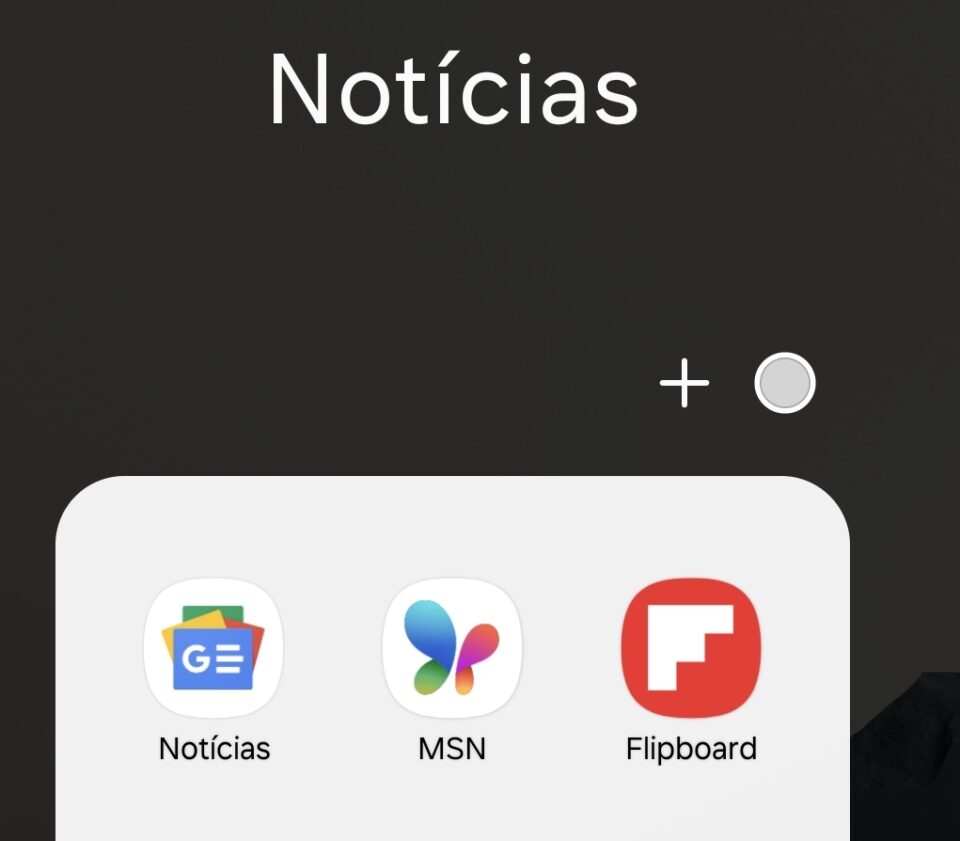 Esse é o print da tela do meu celular Android que hoje atualizou a logo do Microsoft Start para MSN