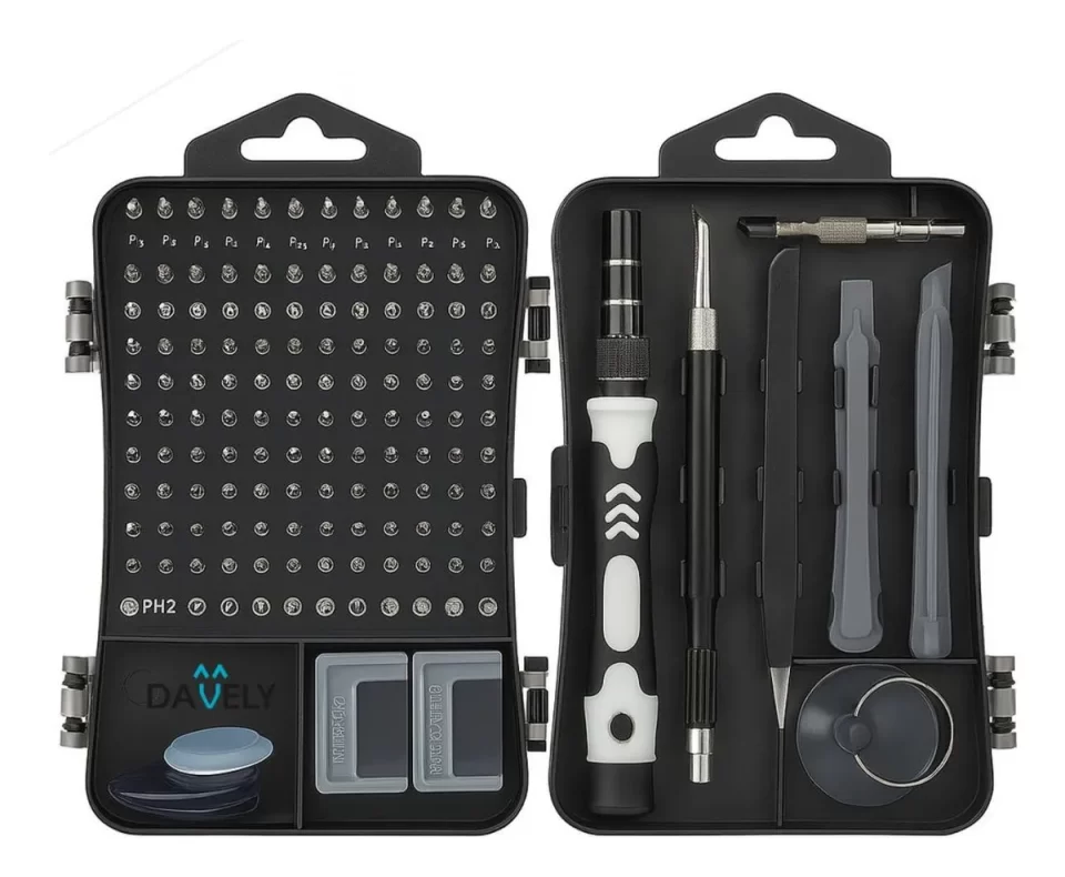 Imagem de um Kit Jogo de Ferramentas Precisão Magnético 115 Peças para Reparação
