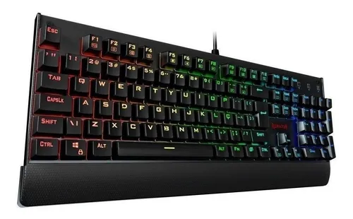 Foto do Teclado Mecânico Gamer Redragon Kala Rgb Switch Blue com fio, PRETO, Full Sized, K557RGB