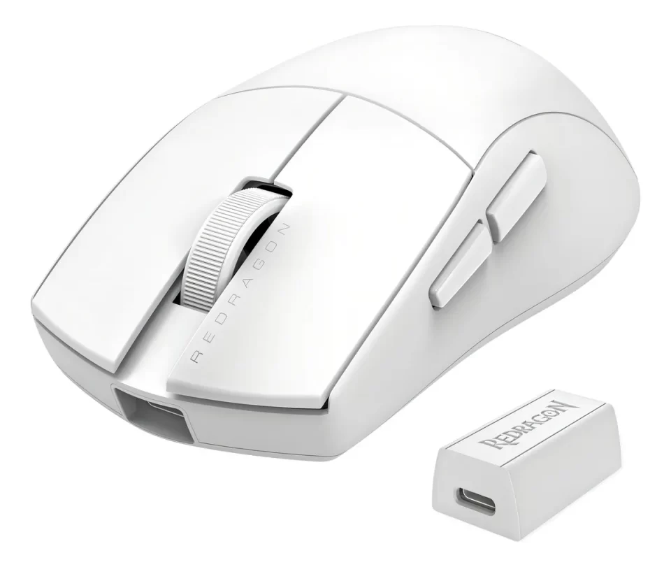 Foto do Mouse Gamer Redragon modelo King 4k Pro Branco M916w Pro 4k