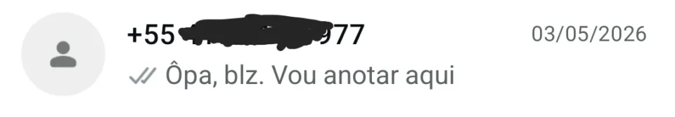 Captura de tela do perfil do WhatsApp sem foto exibindo apenas o ícone padrão de avatar.